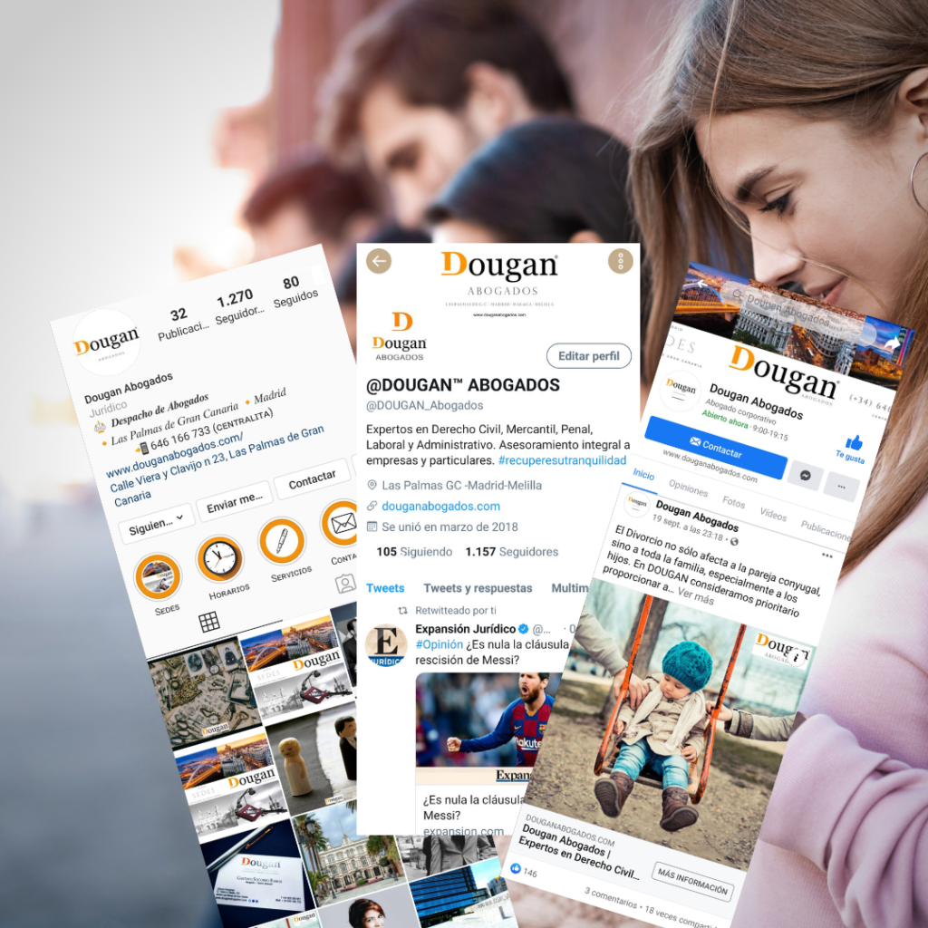 El crecimiento de DOUGAN es una realidad y en una gran parte se lo debemos a la cercanía con nuestros clientes Dougan abogados en Facebook, Instagram y Twitter
